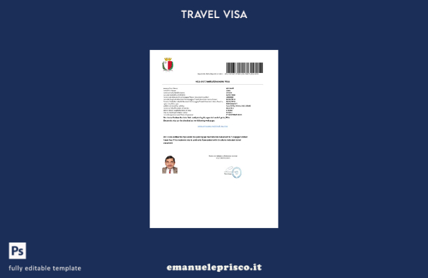 modello di visto Malta e stile verificato in Word e Pdf